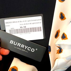 Burryco midi dress with removable tie accent.